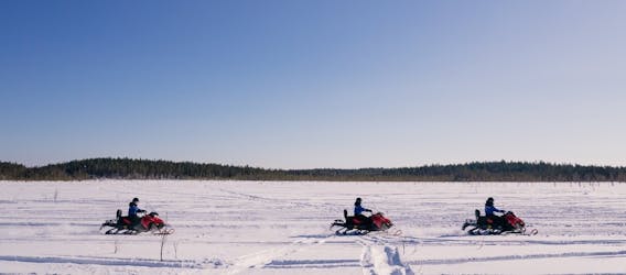 Snowmobile safari in the wilderness experience in Rovaniemi